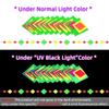 122feet Neon Streamers Glow Garland Glow in The Dark Block Hanging Paper Ornaments Blacklight Reactive Fluorescent Black Light Party Kit Neon Glow Party Supplies and Decorations for Birthday Wedding view 3