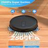 DOITION L100 Robot Vacuum Cleaner with Smart Navigation, 2500 Pa Suction, Powerful Robot Vacuum for Pet Hair, Hard Floor, Carpet, Auto-Recharge, APP Control, Voice Control, Black view 3