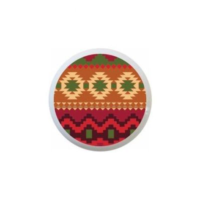 CIRCLE ASSET#32 byLCC Native American Design Orange Brown Reed Green DECORATIVE Ceramic Dresser Drawer PULLS Cabinet Cupboard KNOBS