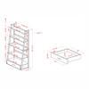24/7 Shop at Home Auxvasse Transitional 5 Shelves Wood Open Back Bookcase with Felt-Lined Drawer for Living Room, Home Office, Bedroom, White view 3