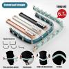 Ceiling Curtain Track Flexible Curtain Rail Rods Mount Bendable Ceiling Mounted Curtain Track Wall Mount Curtain Track Rod Set, Hanging Wire Curtain Track Hospital Curtain Track System (Color : Black view 3