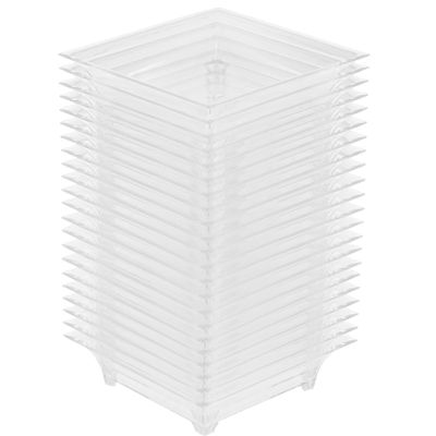 GANAZONO 50pcs Outdoor Disposable Serving Trays and Plates Cookie Platters for Parties Catering and Buffets Practical and Elegant Design for Desserts and Snacks