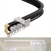 Curved Curtain Rail with Mute Rollers Curtain Rail Track Bendable Mount for Shower Bay Window RV Curtain Room Divider Curtain Rod, Ceiling Track, Long Curved Hospital Privacy (Color : Black, Size : view 1