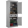 LOKO 72 Tall Kitchen Pantry Storage Cabinet, Large Tall Storage Cabinet with 2 Cabinets and Drawer, Adjustable Shelves & Anti-toppling Device, 30 x 16 x 72 Inches (Grey) view 1