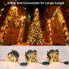 BrizLabs Clear Christmas Lights Outdoor 300 Count 69.6ft Incandescent Christmas Lights Connectable Warm White Light String UL Certified Xmas Mini Light Green Wire for Indoor Tree Holiday Party Decor view 2