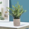 VOSAREA 3pcs Artificial Eucalyptus Plants Rustic for Home Office and Table Centerpiece Decor Lifelike Faux Greenery for Minimal Space and Natural Look view 2