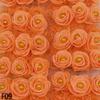 24/72Pcs 3cm Foam Rose with Immitation Pearl Bead Artificial Flowers for Wedding Decoration DIY Bride Wreath Home Fake Flower,F09 Orange,24pcs view 2