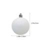 6Pcs Christmas White Snowball 40mm Novelty Ball Ornament Shatterproof Plastic Glittering Bauble for Xmas Tree Hanging Decor, Winter Wedding Party Decorations (White) view 4