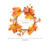 6 Pack Fall Candle Ring, Halloween Ring, Fall Floral Pillar Ring with Maple Leaf and Pumpkin, Artificial Mini Maple Leaf Wreath Candle Wreath Fall Ready Centerpieces or Farmhouse Table Decor(6PCS) view 2