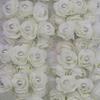 24/72Pcs 3cm Foam Rose with Immitation Pearl Bead Artificial Flowers for Wedding Decoration DIY Bride Wreath Home Fake Flower,F04 Beige,72pcs view 1