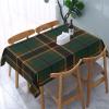 DKJlitter Tablecloth Rectangle Brown and Green Plaid Murphy Tartan Polyester Fabric Table Cloth, Water Resistant & Wrinkle Free Table Cover for Kitchen and Dining Room Tabletop 54"x72" (4-6 Seats) view 1