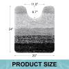 Arotive Microfiber Bathroom Accessories, Bath Rug Size 24x16 and Toilet Rugs Size 24x20 in Black, 2 Item Bundle view 3