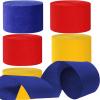 We Moment Red and Blue Yellow Crepe Paper Streamers Party Streamer 1.8 Inch Widening 6 Rolls,Theme Party Decorations Streamer 82 feet per roll for Birthday Party Decorations view 1