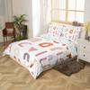 Boho English Alphabet Bedding Set For Kids Toddler Twin Cartoon Letters Abc Comforter Cover For Boys Girls Bohemian Rainbow Duvet Cover Hand Drawn Colorful Bed Set Zipper 1 Pillow Case Terracotta view 2