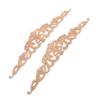 DECHOUS 2Pcs Retro Wooden Carved Applique Onlay for Home Decor Creative Decorative Wall and Cabinet Accents Lightweight Wood Carving view 1
