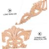 DECHOUS 2Pcs Retro Wooden Carved Applique Onlay for Home Decor Creative Decorative Wall and Cabinet Accents Lightweight Wood Carving view 4