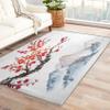 ZDABAOEC Japanese Rug, 2x3 Rug, Japan Cherry Blossom Area Rugs for Bedroom Living Room Entryway, Asian Style Patterned Small Rug, Washable Non Slip Indoor Floor Carpet & Home Decor view 1