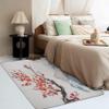 ZDABAOEC Japanese Rug, 2x3 Rug, Japan Cherry Blossom Area Rugs for Bedroom Living Room Entryway, Asian Style Patterned Small Rug, Washable Non Slip Indoor Floor Carpet & Home Decor view 3