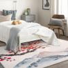 ZDABAOEC Japanese Rug, 2x3 Rug, Japan Cherry Blossom Area Rugs for Bedroom Living Room Entryway, Asian Style Patterned Small Rug, Washable Non Slip Indoor Floor Carpet & Home Decor view 4