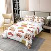 jejeloiu Cartoon Car Bedding Cotton Duvet Cover Set Kids Train Airplane Print Duvet Cover 100% Cotton King Size Boys Girls Decor Bus Bicycle Rider Comforter Cover Set Aircraft Red Bedspread Cover view 3