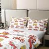 jejeloiu Cartoon Car Bedding Cotton Duvet Cover Set Kids Train Airplane Print Duvet Cover 100% Cotton King Size Boys Girls Decor Bus Bicycle Rider Comforter Cover Set Aircraft Red Bedspread Cover view 4