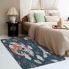 ZDABAOEC Japanese Rug, 2x3 Rug, Japan Wave Crane Area Rugs for Bedroom Living Room Entryway, Asian Style Patterned Small Rug, Washable Non Slip Indoor Floor Carpet & Home Decor view 3