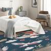 ZDABAOEC Japanese Rug, 2x3 Rug, Japan Wave Crane Area Rugs for Bedroom Living Room Entryway, Asian Style Patterned Small Rug, Washable Non Slip Indoor Floor Carpet & Home Decor view 4
