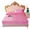 FCLDESHOP Bottom Sheet Soft,Solid Color Brushed Microfiber Deep Pocket Fitted Sheet, Summer Cool Box Spring Mattress Cover Pillowcase,red 1,160 * 200cm+25cm (3pcs) view 2
