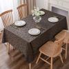 Smiry Rectangle Table Cloth, Waterproof Heavy Duty Vinyl Tablecloth, Wipeable Washable Table Cover for Kitchen and Dining Room (Coffee, 54" X 108") view 2