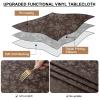 Smiry Rectangle Table Cloth, Waterproof Heavy Duty Vinyl Tablecloth, Wipeable Washable Table Cover for Kitchen and Dining Room (Coffee, 54" X 108") view 3