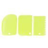 QANYEGN Set of 3 Cake Cream Scraper Cake Smoother, Dough Scraper, Bench Scraper, Dough Pasty Cuer, Kitchen and Baking Tool(green) view 1