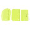 QANYEGN Set of 3 Cake Cream Scraper Cake Smoother, Dough Scraper, Bench Scraper, Dough Pasty Cuer, Kitchen and Baking Tool(green) view 2