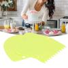 QANYEGN Set of 3 Cake Cream Scraper Cake Smoother, Dough Scraper, Bench Scraper, Dough Pasty Cuer, Kitchen and Baking Tool(green) view 4