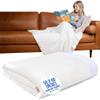 Baby Morgan - Adult Thermal Waffle Throw Blanket - Soft Lightweight Waffle Knit Design - Breathable Layer for Couch, Bed & Travel - Throw Blanket for Home & Living Room - 50" x 60" (Nylon Trim, White) view 1