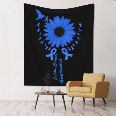Colon Cancer Awareness Tapestry Wall Decor Tapestry Wall Hanging Home Decor Wall Blanket Dormitory Living Room Bedroom 60x51 Inch