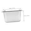 1 Set Stainless Steel Serving Basin Food Storage Basin Storage Basin Vegetable Case Food Serving Basin Serving Container Fruit Basin Fast Food Basin Square Basin view 2