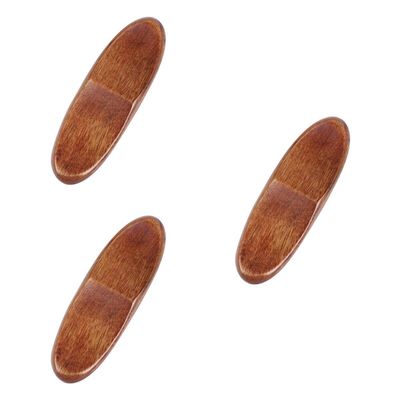 Housoutil Wooden Chopsticks Holder Chopstick Rest Spoon Fork Stand Holder Natural Premium Chopsticks Holders for Home, Hotel, Resta Set of 3