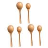 Hemoton 6pcs Wooden Soup Spoons Japanese Style Beech Utensils for Cooking and Serving Ergonomic Design for Comfort and Easy Handling Kitchen Tools view 1