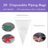1M Open Star Piping Tips,1M Tips with Bags,3 Rosette Tip with 20 Disposable Piping Bags for Cake Decorating view 4