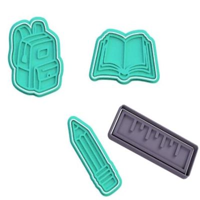 Back to School School Supplies Cookie Cutter & Stamp