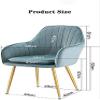 Modern Kitchen Dining Room Chairs Velvet Dining Chairs Set of 2 with Metal Feet Armrest Backrest Lounge Chair Cushion Removable and Washable (Color : Brown) view 2