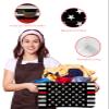 Storage Bins Large Storage Basket,Black Red Stripe and Star Firemen Collapsible Storage Bins with Handle,Retro USA Flag Wood Grain Storage Baskets Cube Organizer for Shelves Closet Nursery 1PC view 4
