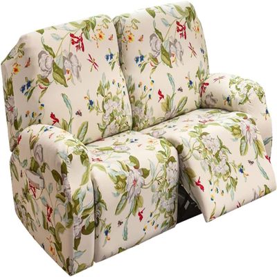 XMAYODS 4/6/8 Pieces Recliner Slipcovers Stretch Recliner Couch Covers Soft Spandex Sofa Cover for 1/2/3 Seats Non-Slip Furniture Protector with Pocket (Color : #28, Size : 2 People (6 Pieces))