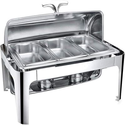 KFJZGZZ Food Heater Buffet Stove, Hot Pot Heating Pot Commercial Rectangular Buffet Server and Warmer-Keep Food Fresh Delicious, 9L