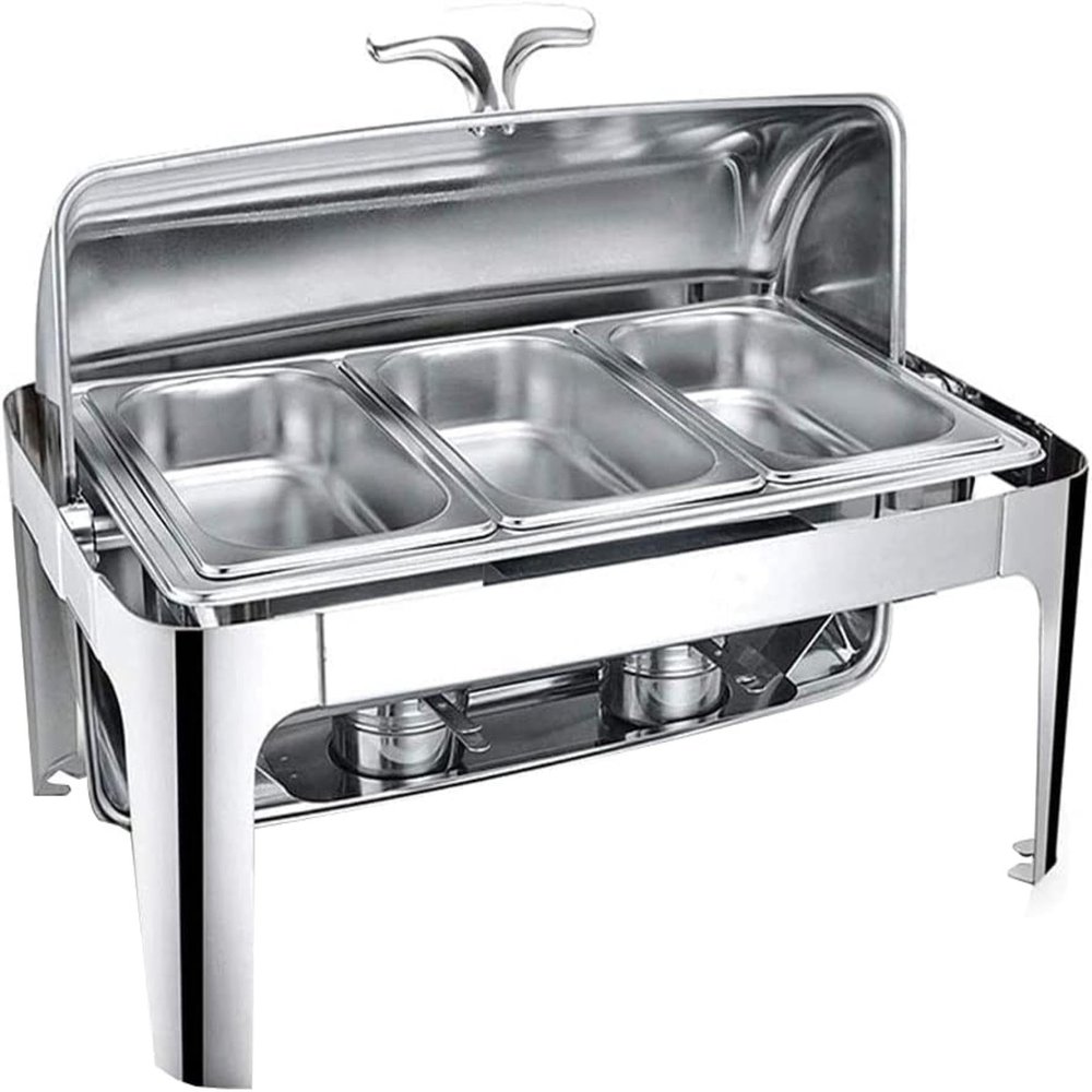 KFJZGZZ Food Heater Buffet Stove, Hot Pot Heating Pot Commercial Rectangular Buffet Server and Warmer-Keep Food Fresh Delicious, 9L
