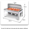 KFJZGZZ Food Heater Buffet Stove, Hot Pot Heating Pot Commercial Rectangular Buffet Server and Warmer-Keep Food Fresh Delicious, 9L view 2