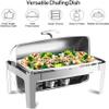 KFJZGZZ Food Heater Buffet Stove, Hot Pot Heating Pot Commercial Rectangular Buffet Server and Warmer-Keep Food Fresh Delicious, 9L view 3