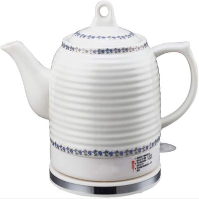 FairUo Kettles, Ceramic Electric Kettle Cordless Water Teapot, Teapot-Retro 1.3L Jug, 1000W Water Fast for Tea, Coffee, Soup, Oatmeal-Removable Base, Automatic Power Off,Boil Dry Protection-