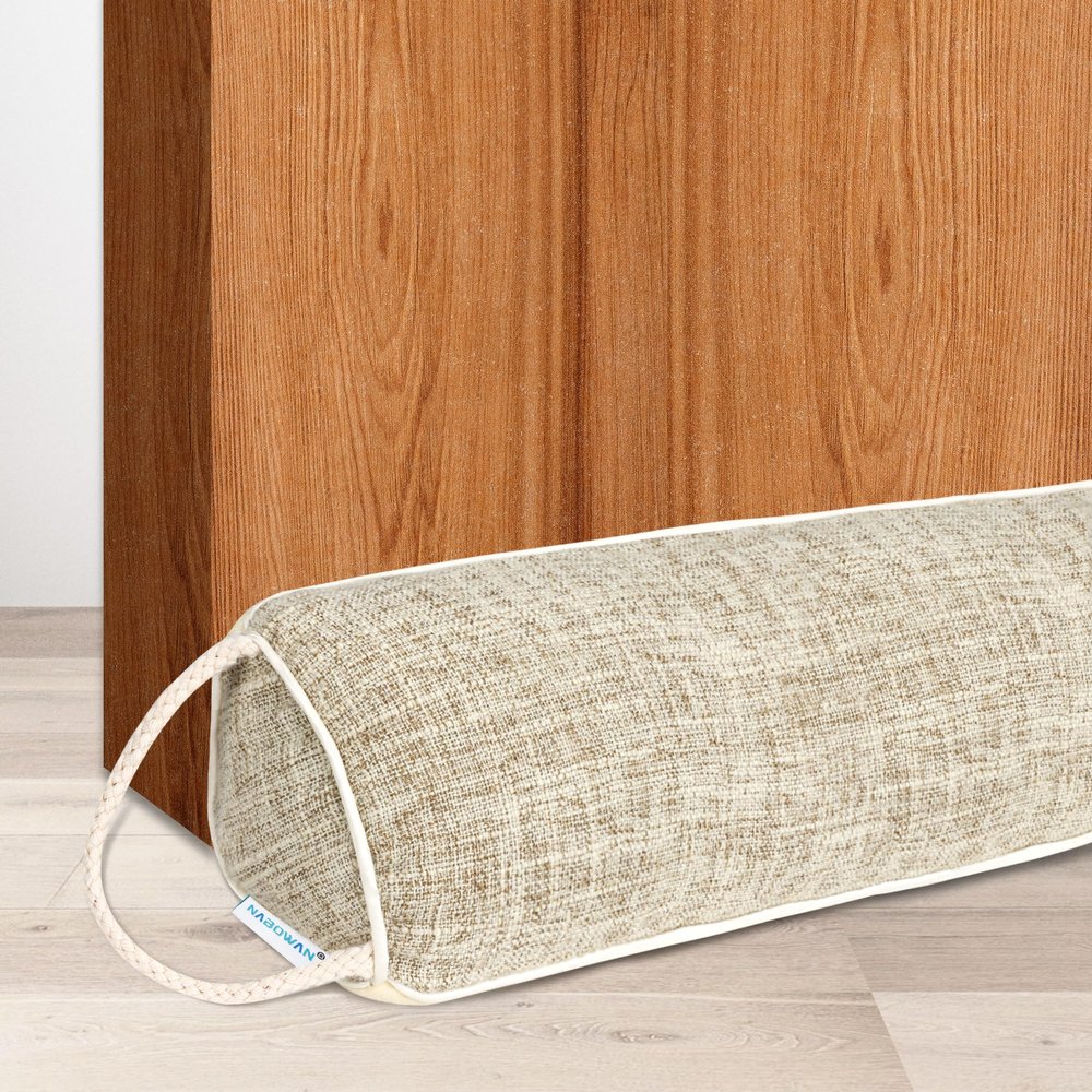NABOWAN 32" Weighted Under Door Draft Stopper -Triangular Door Draft Blocker with Hook Loops for Easy Install, Save Energy, Home Room Essentials