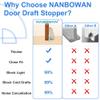 NABOWAN 32" Weighted Under Door Draft Stopper -Triangular Door Draft Blocker with Hook Loops for Easy Install, Save Energy, Home Room Essentials view 3